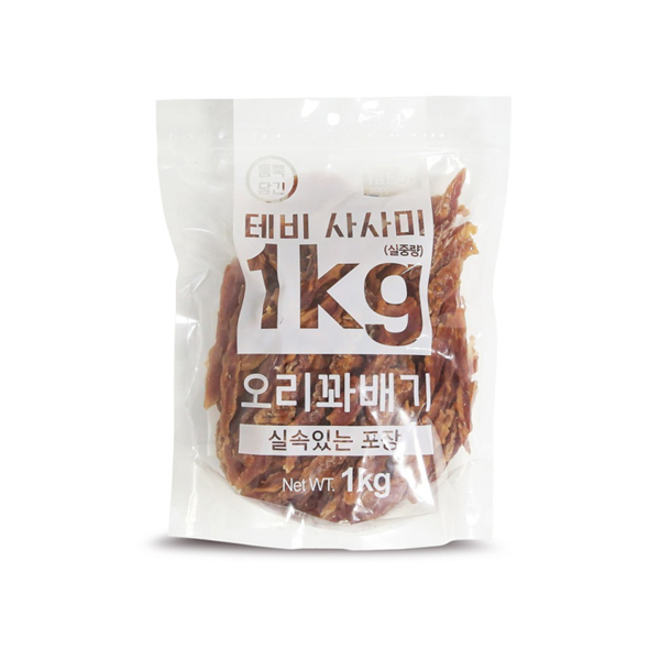테비 강아지간식, 테비 오리꽈배기, 1kg, 1개 상품 이미지 1