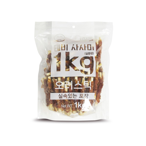 테비 강아지간식, 테비 오리스틱, 1kg, 1개 상품 이미지 1