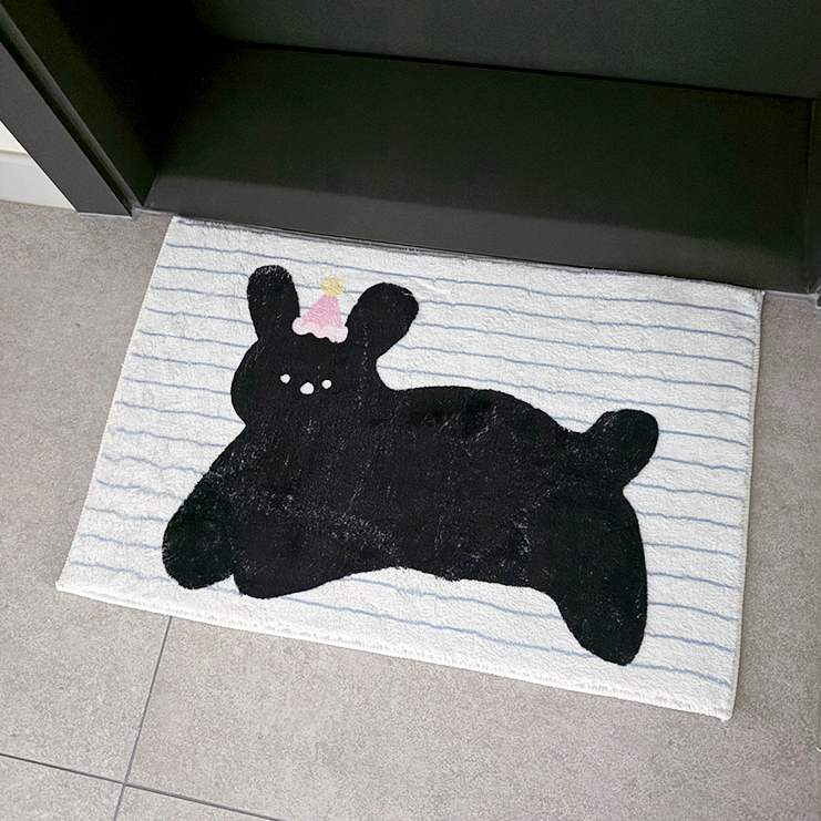뽀송뽀송 애니멀 발매트, 토끼, 40x60cm, 1개