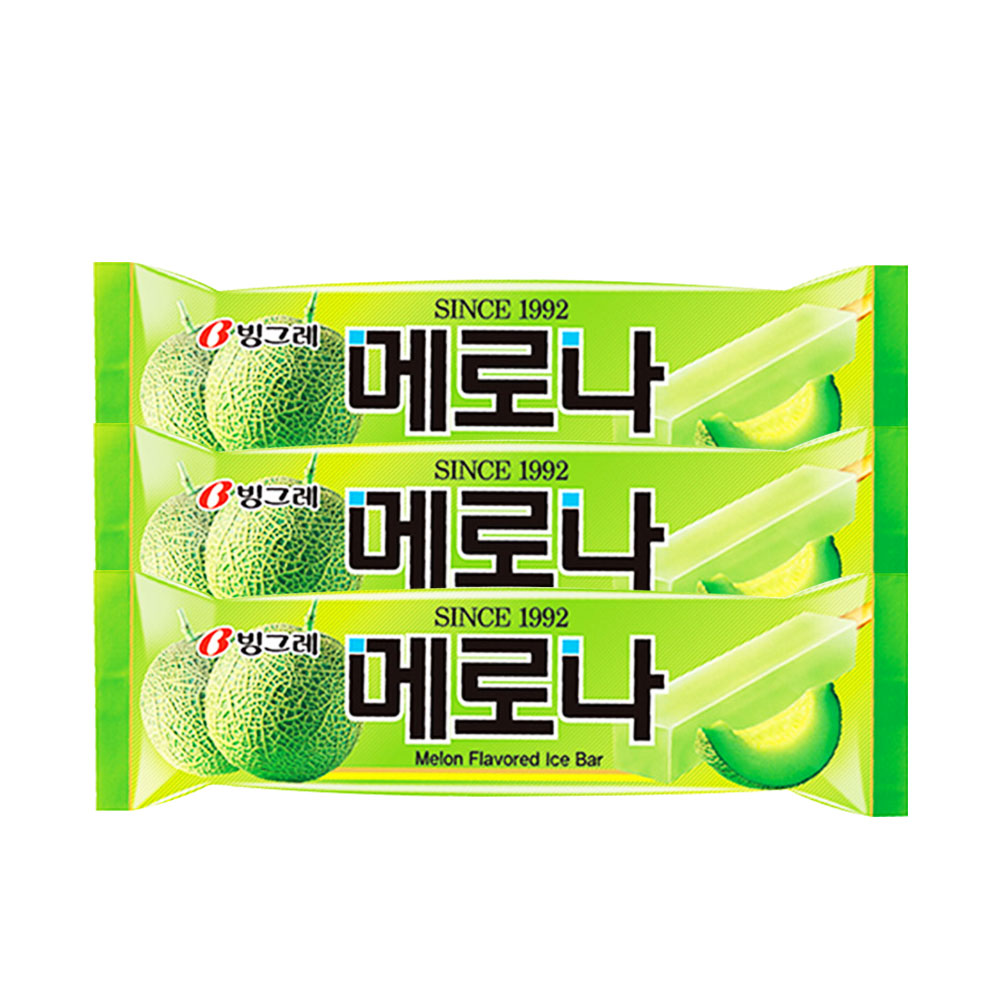 빙그레 메로나 멜론 바 아이스크림, 75ml, 30개