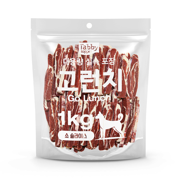 테비 고런치 강아지간식, 고런치 소고기슬라이스, 1kg, 1개 상품 이미지 1