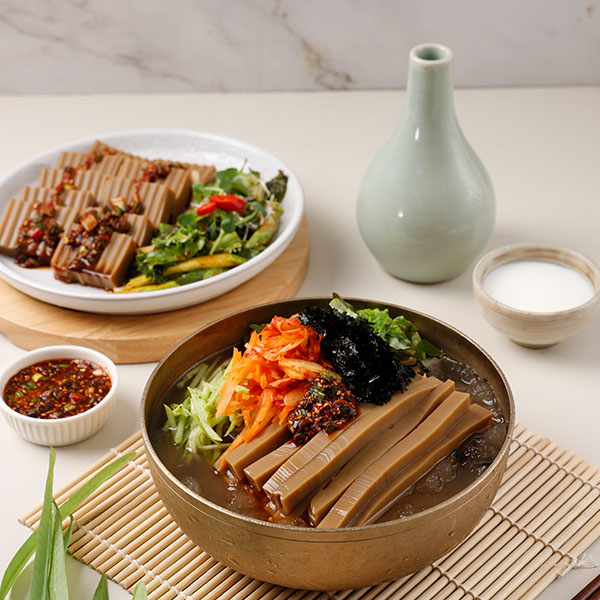 [토스쇼핑]참도깨비 명인 전통 도토리묵 세트, 도토리묵 400g + 묵사발육수 318g, 3세트