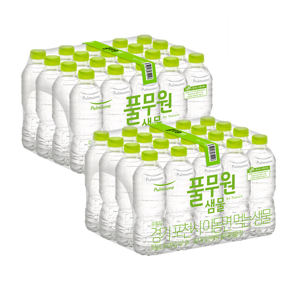 풀무원 샘물 생수, 무라벨, 500ml, 40개