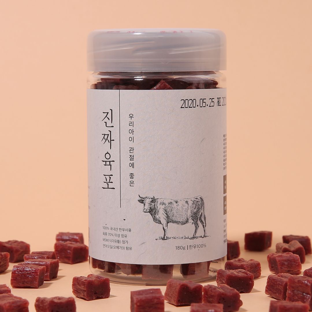 진짜육포 양고기, 180g, 3개