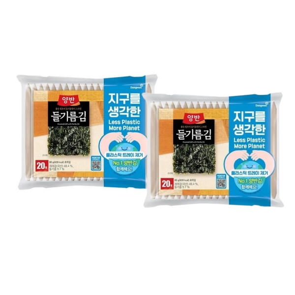동원 양반 들기름김 식탁김 에코패키지, 4g, 40봉