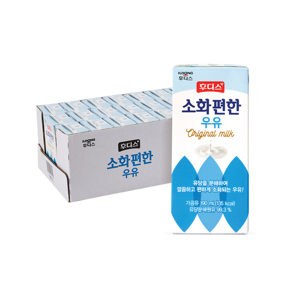 후디스 소화 편한 우유 190ml 24입