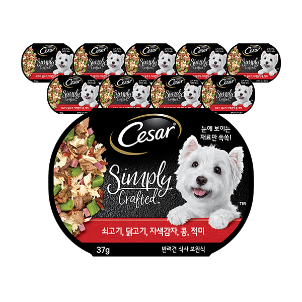 시저 심플리, 쇠 닭 자색감자 외, 37g, 10개