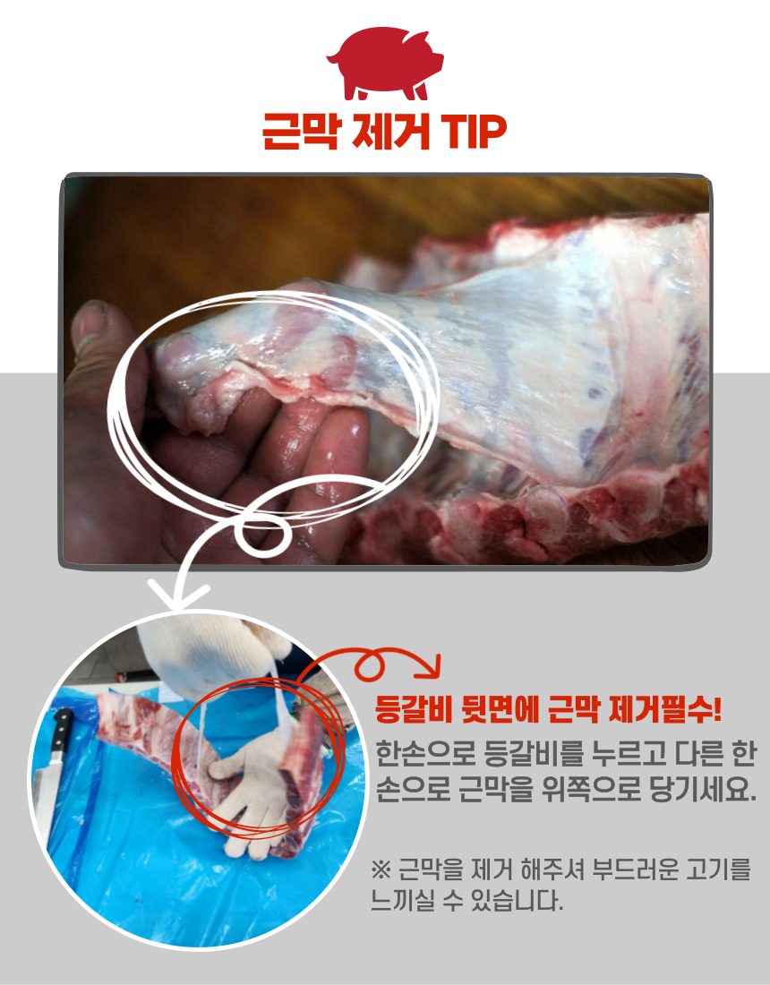 국내산 한돈 돼지 등갈비, 1kg, 1개