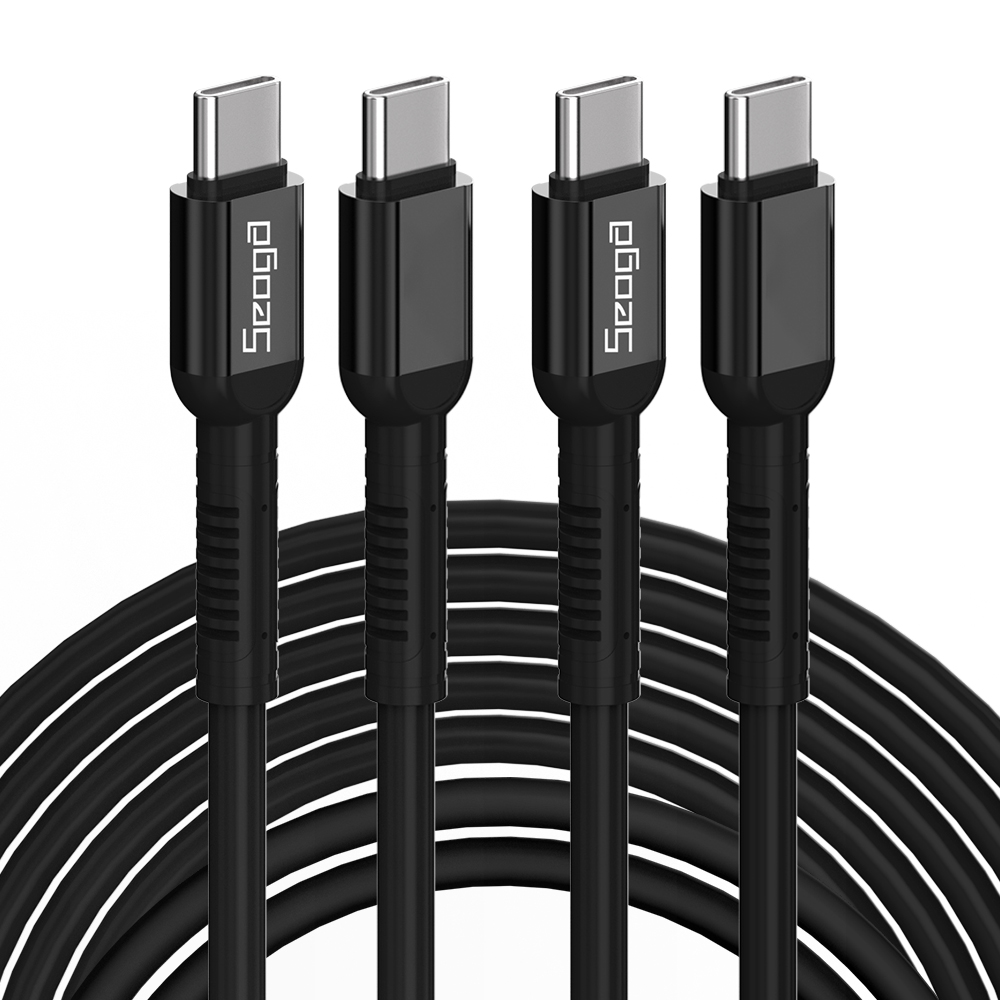 서가 메탈 고강도 60W PD CtoC타입 초고속 케이블, 블랙, 3m, 2개