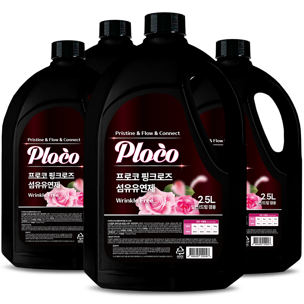 프로코 핑크로즈 섬유유연제, 2.5L, 4개 상품 사진