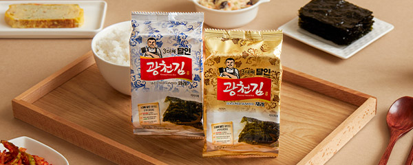 광천김 달인 혼합 도시락김, 재래 4g 24봉 + 파래 4g 24봉