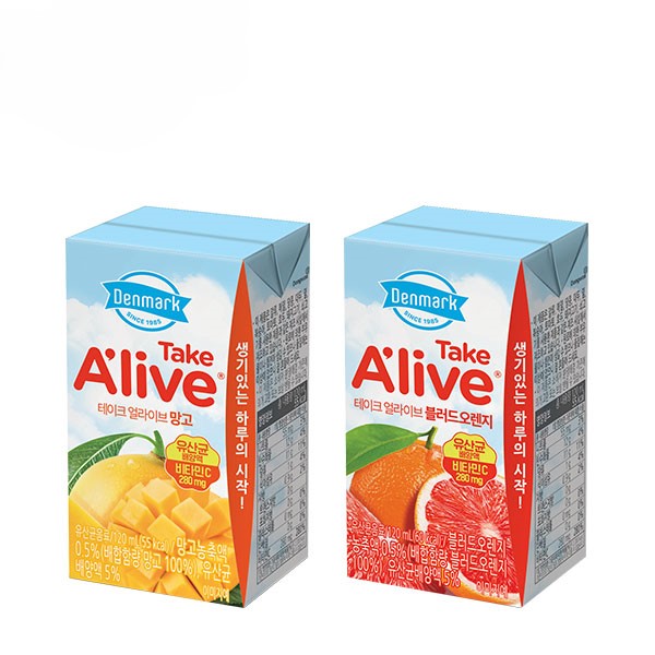 동원 덴마크 테이크 얼라이브 망고 24개 + 블러드오렌지 24개