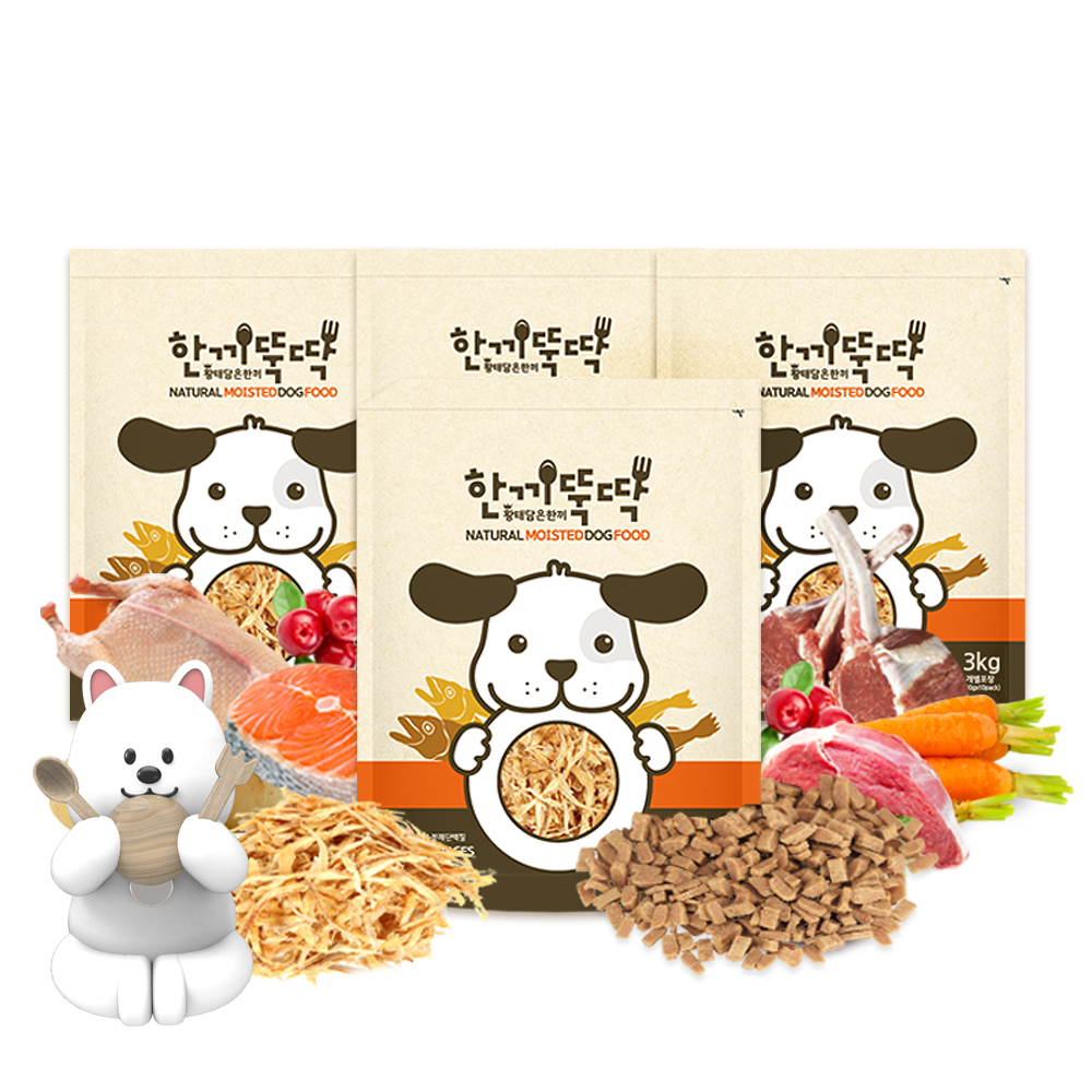 한끼뚝딱 소프트 국산 강아지 사료, 소, 1kg, 1봉, 1개