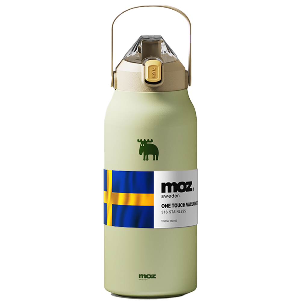 MOZ Sweden 316 스텐 원터치 보온보냉병, 포레스트그린, 1700ml, 1개