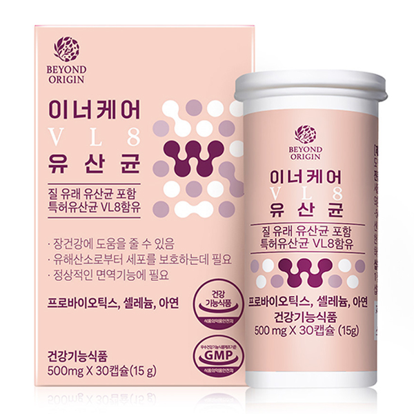비욘드오리진 이너케어 VL8 질유산균, 500mg, 30캡슐, 1개