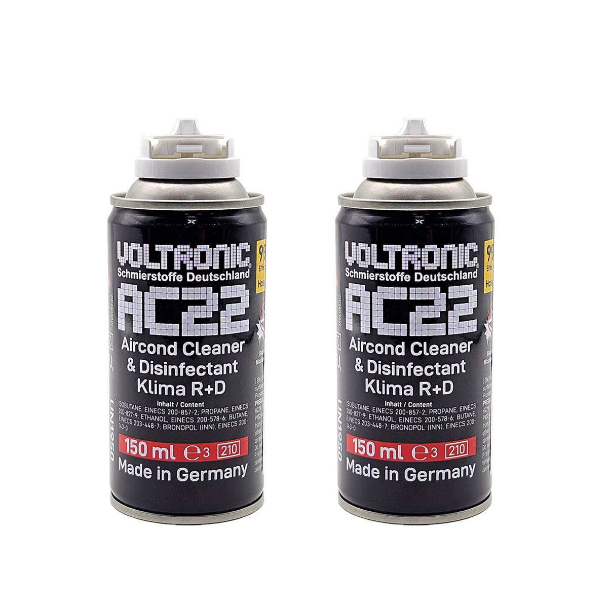 볼트로닉 AC22 차량용 에어컨(히터) 탈취제 살균소독, 150ml, 2개