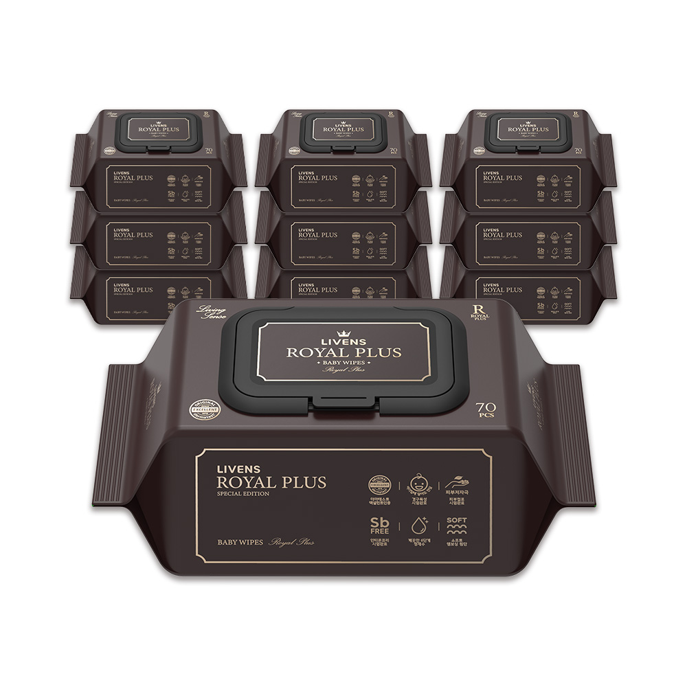 리벤스 로얄플러스 물티슈 70매 10팩
