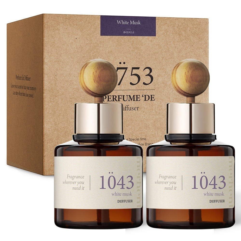 메르헨트 퍼퓸 차량용 디퓨저, 화이트머스크, 80ml, 2개입, 1개
