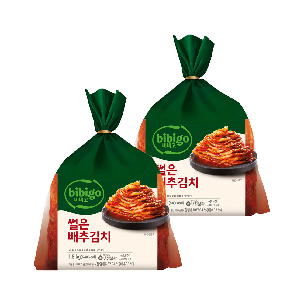[토스]비비고 썰은 배추김치 1.8kg 2개 (33,333원/무배)