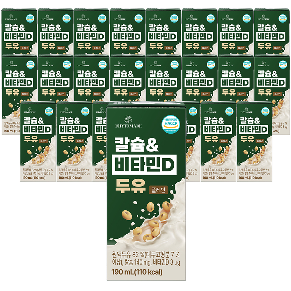 파이토메이드 칼슘&비타민D 두유, 플레인, 190ml, 24개