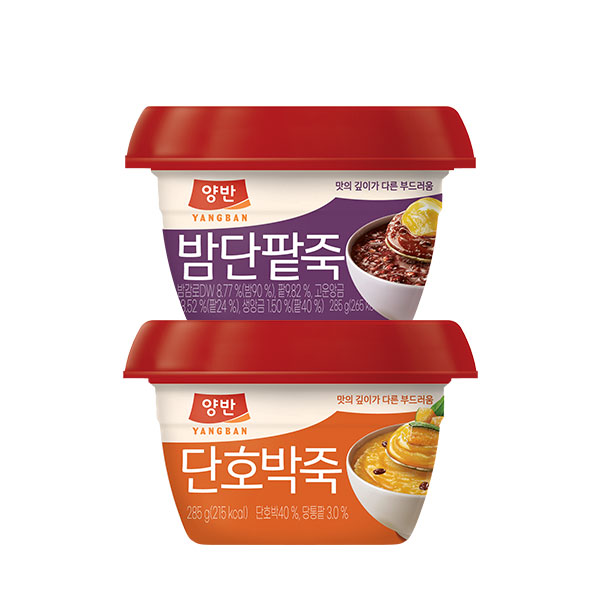 동원 양반 밤단팥죽, 285g, 6개 + 동원 양반 호박죽, 285g, 6개