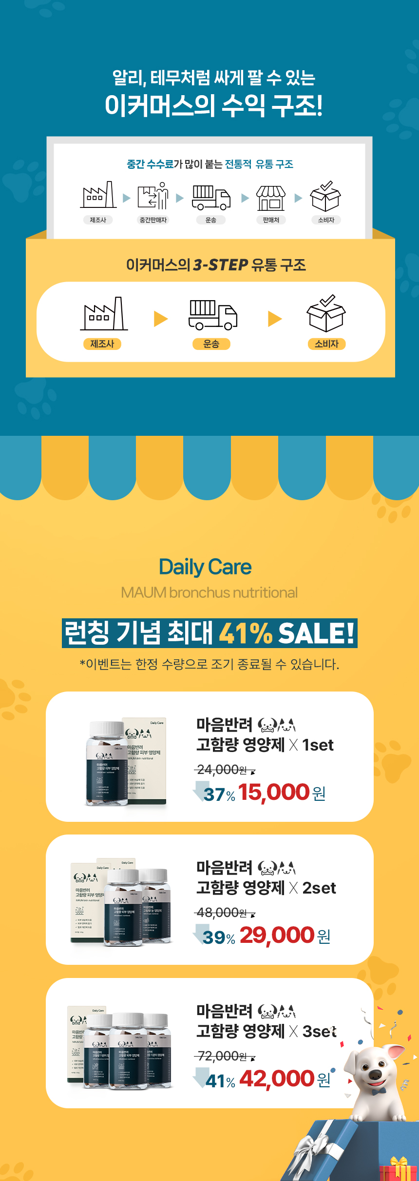 [강아지&고양이] 마음반려 고함량 눈 영양제, 2통, 눈물개선/눈건강, 60개입 상세 이미지 1