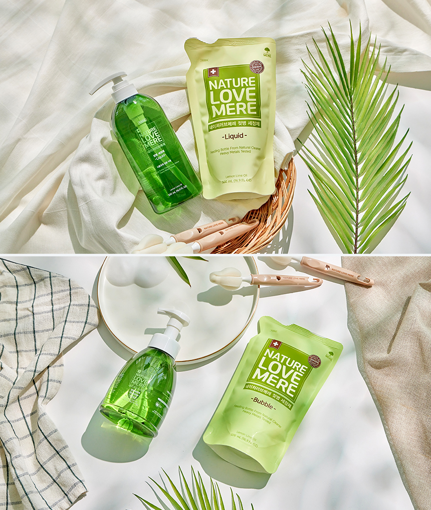 네이쳐러브메레 아기 젖병 세정제, 거품형, 550ml, 1개 + 리필, 500ml, 2개 상세 이미지 3
