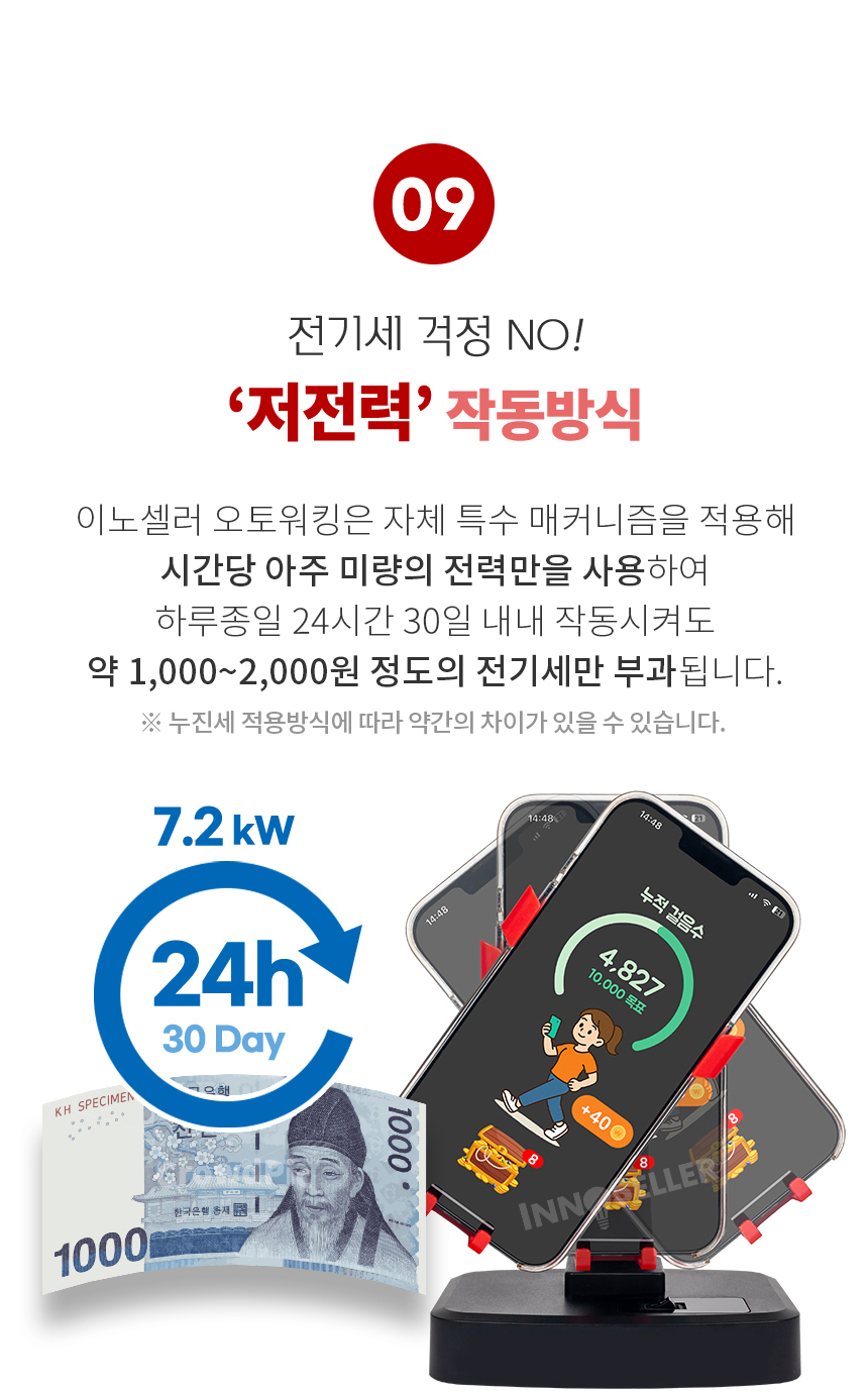 이노셀러 오토워킹 프로싱글 만보기, 레드, 1개 상세정보 18