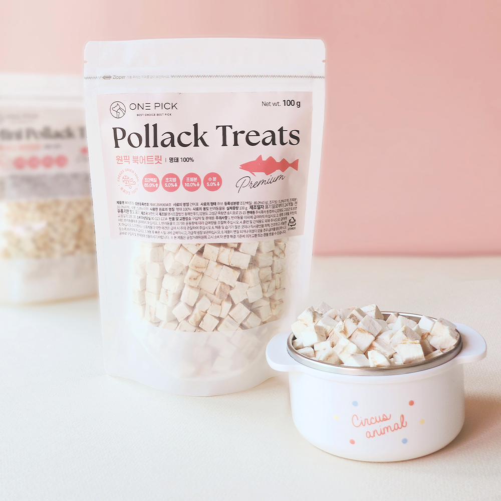 원픽 국내산 동결건조 북어 트릿, 북어, 100g, 1팩