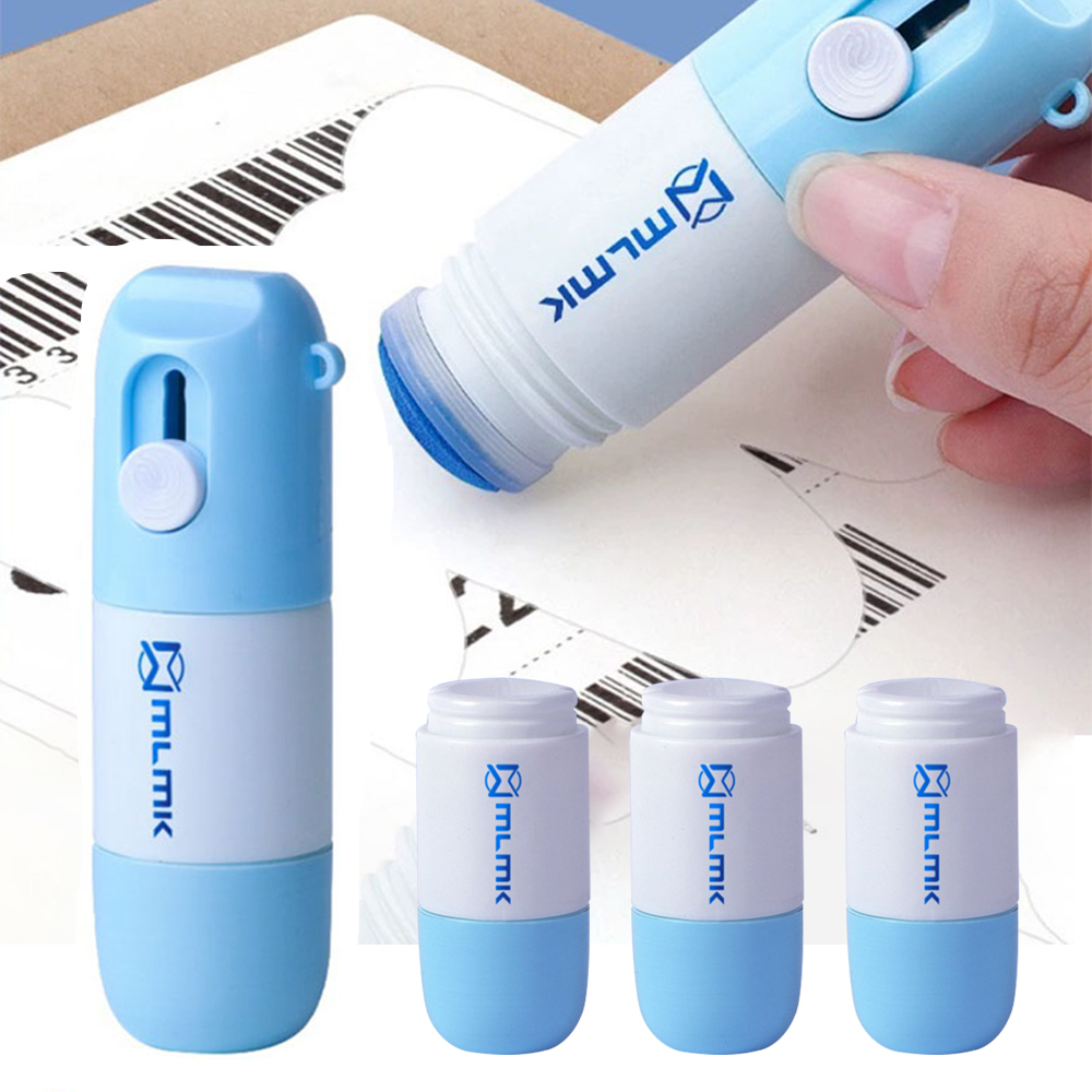 송장지우개 미니커터, 블루, 10ml, 1세트, 리필액 3개