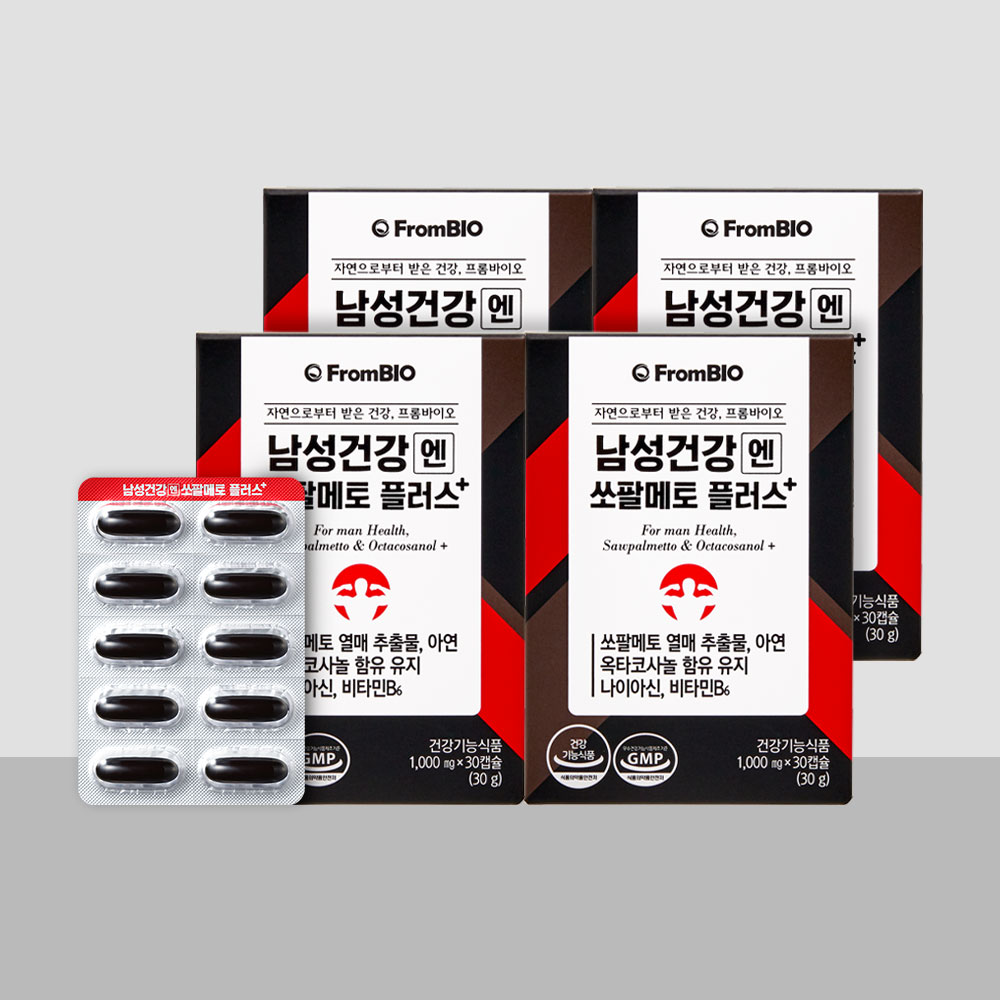프롬바이오 남성건강엔 쏘팔메토 플러스, 30캡슐, 4박스 상품 이미지 1