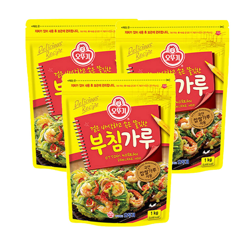 오뚜기 부침가루, 1kg, 3개