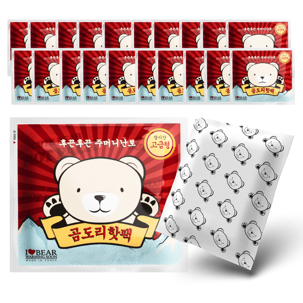 곰도리 핫팩 (고급형) 95g, 20개