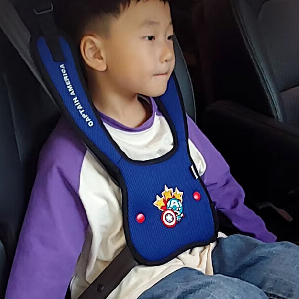 마블히어로 어린이 어깨끈 안전벨트 가드, 캡틴아메리카, 기본색상
