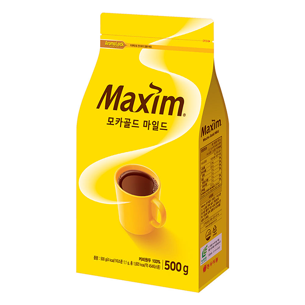맥심 모카골드 마일드 블랙 리필용, 500g, 2개