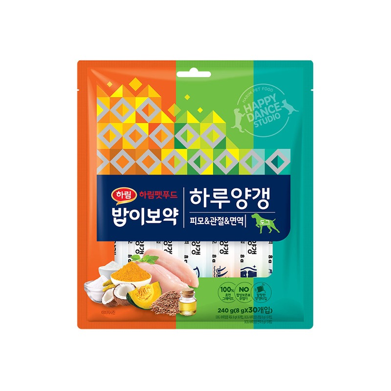 하림펫푸드 밥이보약 DOG 하루양갱, 버라이어티팩, 8g, 30개입, 1봉 상품 이미지 1