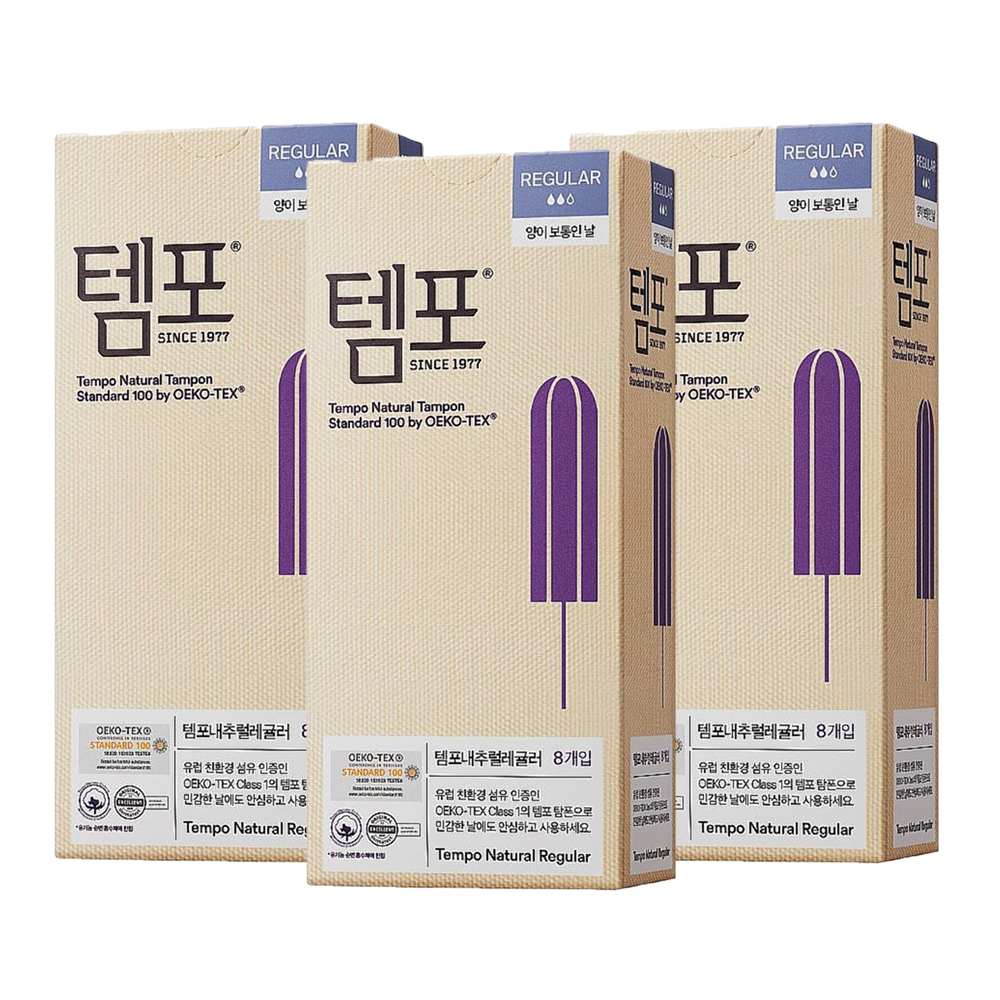 템포 탐폰, 레귤러, 8개입, 3개
