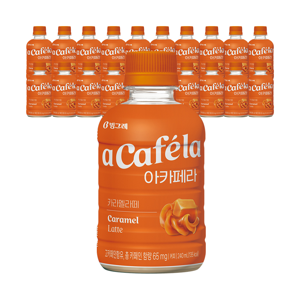 빙그레 아카페라 카라멜라떼, 240ml, 20입, 1박스