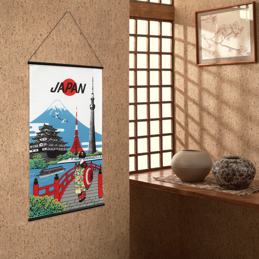 일본풍 벽걸이 인테리어 소품, 기본, 가로 46cm x 세로 82cm