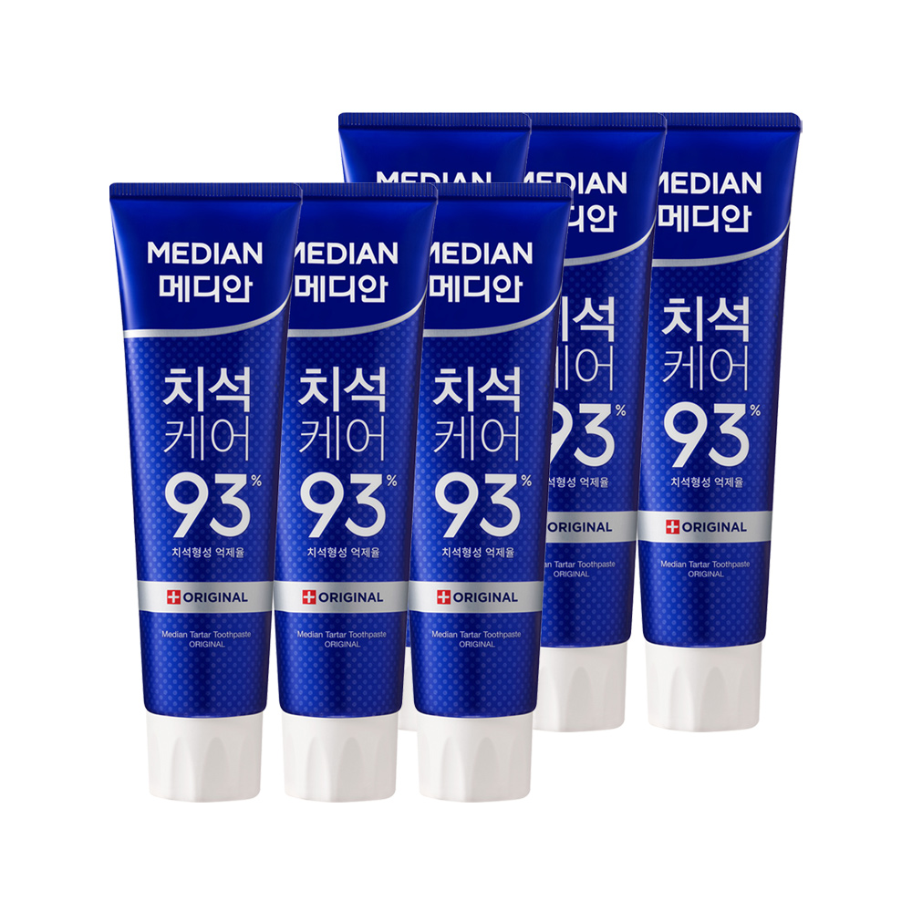 메디안 치석케어 치약, 오리지널, 120g, 6개