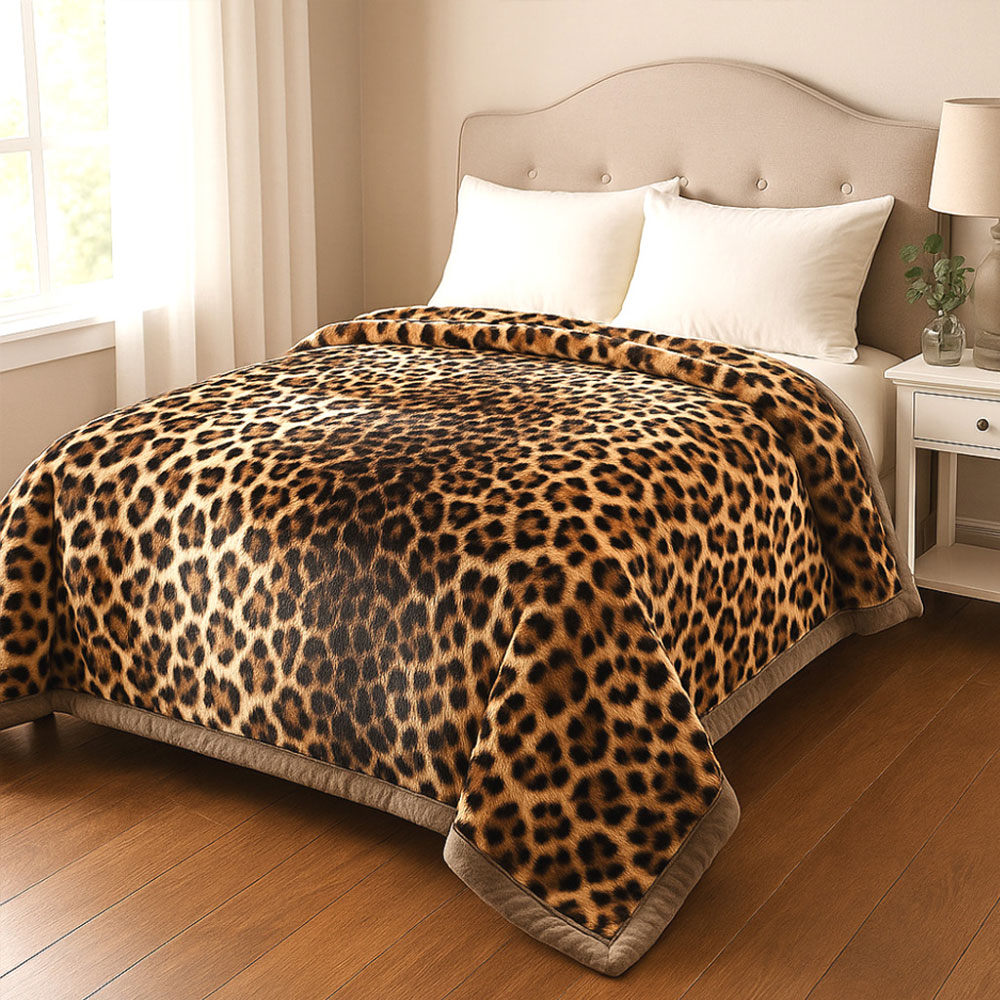 극세사 밍크 담요 레오파드 150x220cm