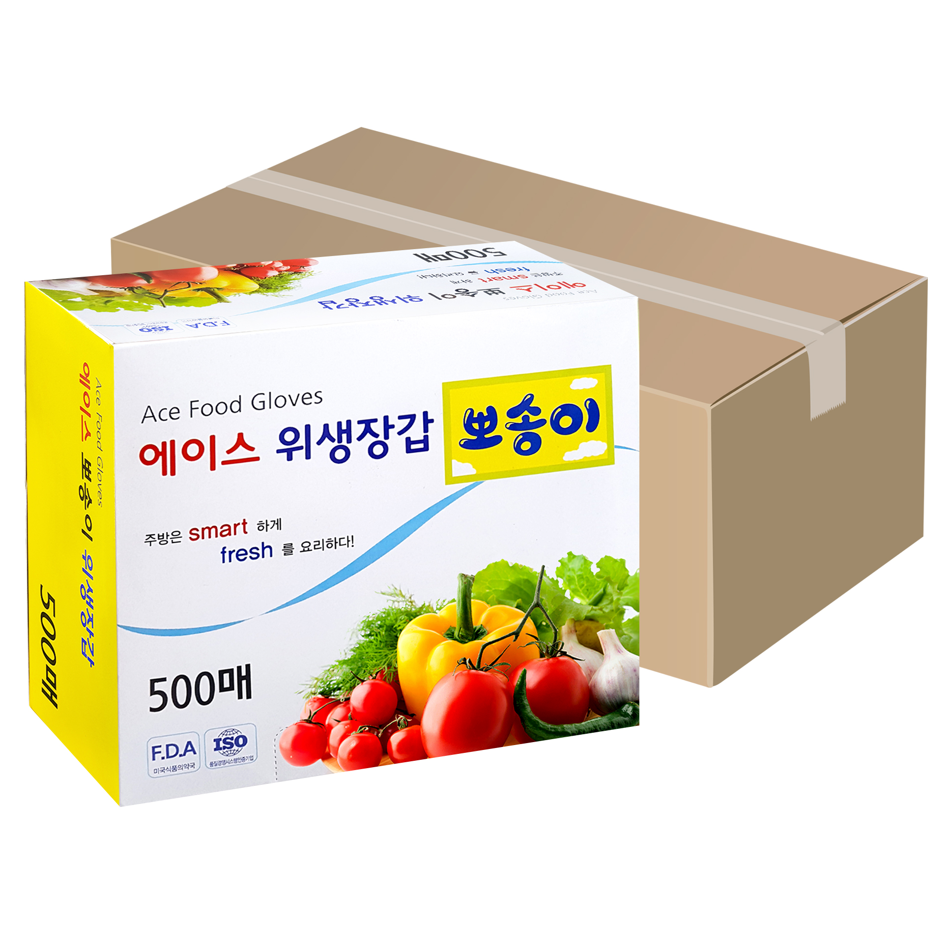 에이스 위생장갑, 500매, 10개