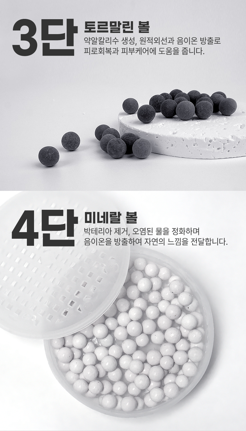 해피달링 미네랄 필터 샤워기, 샤워기, 1개 + 리필, 12개