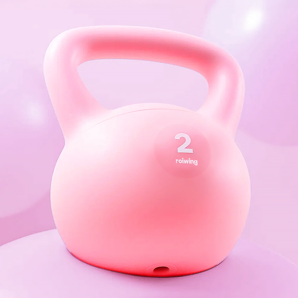 로이윙 스윙벨 코어 PVC 아령, 핑크, 2kg, 1개