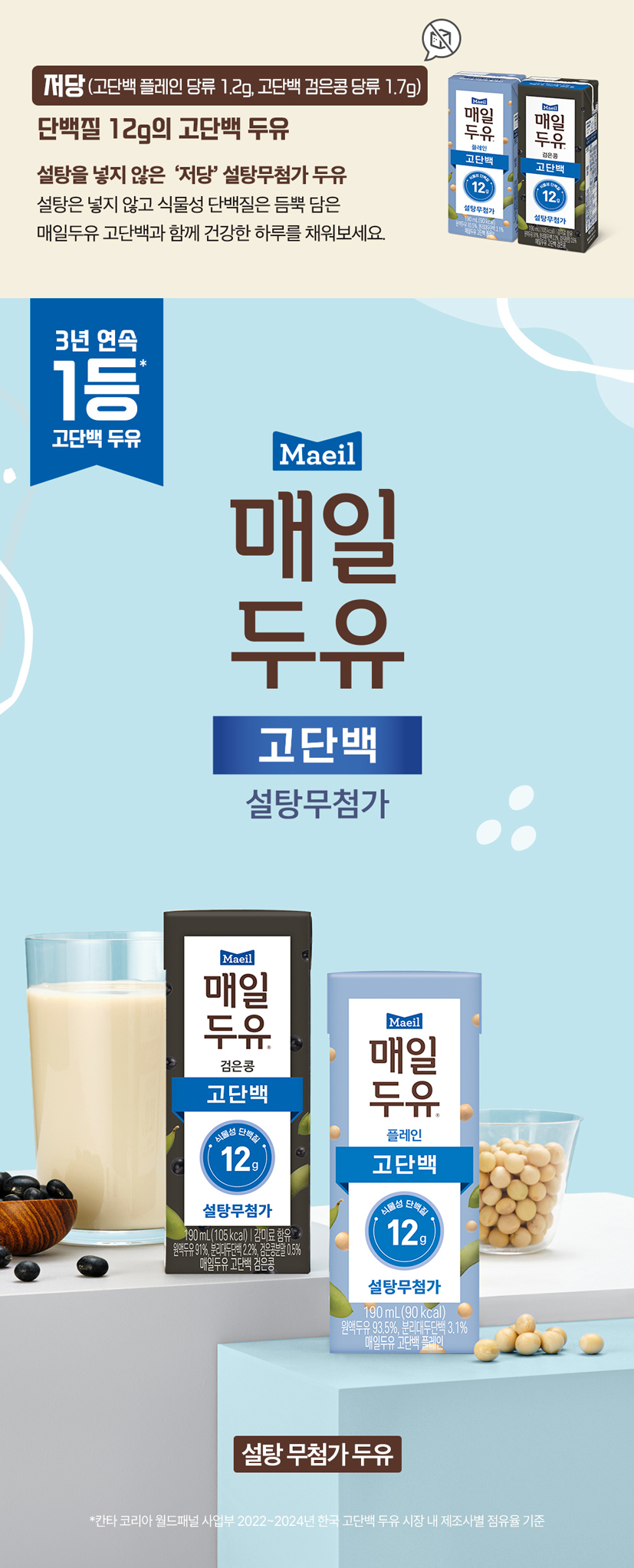 매일두유 고단백 검은콩, 190ml, 24개