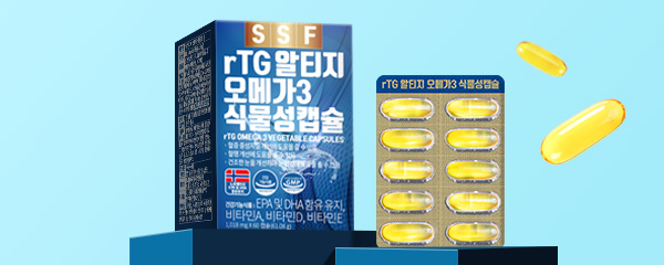 순수식품 rTG 알티지 오메가3 식물성캡슐, 1018mg, 60캡슐, 1박스