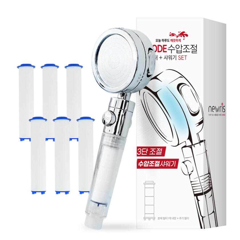 필터 샤워기 본품 1개 + 필터 6개