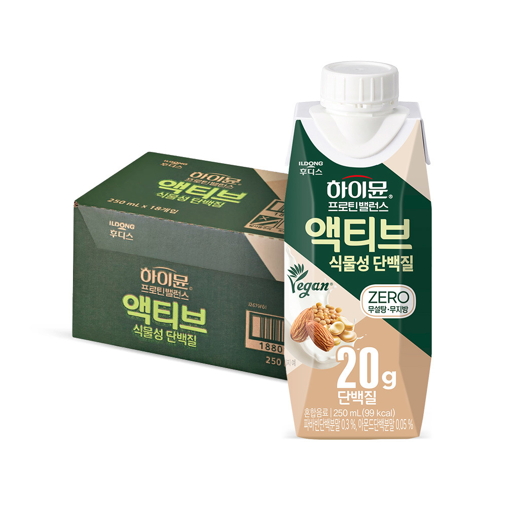 하이뮨 프로틴 밸런스 액티브 식물성 단백질 250ml 18개