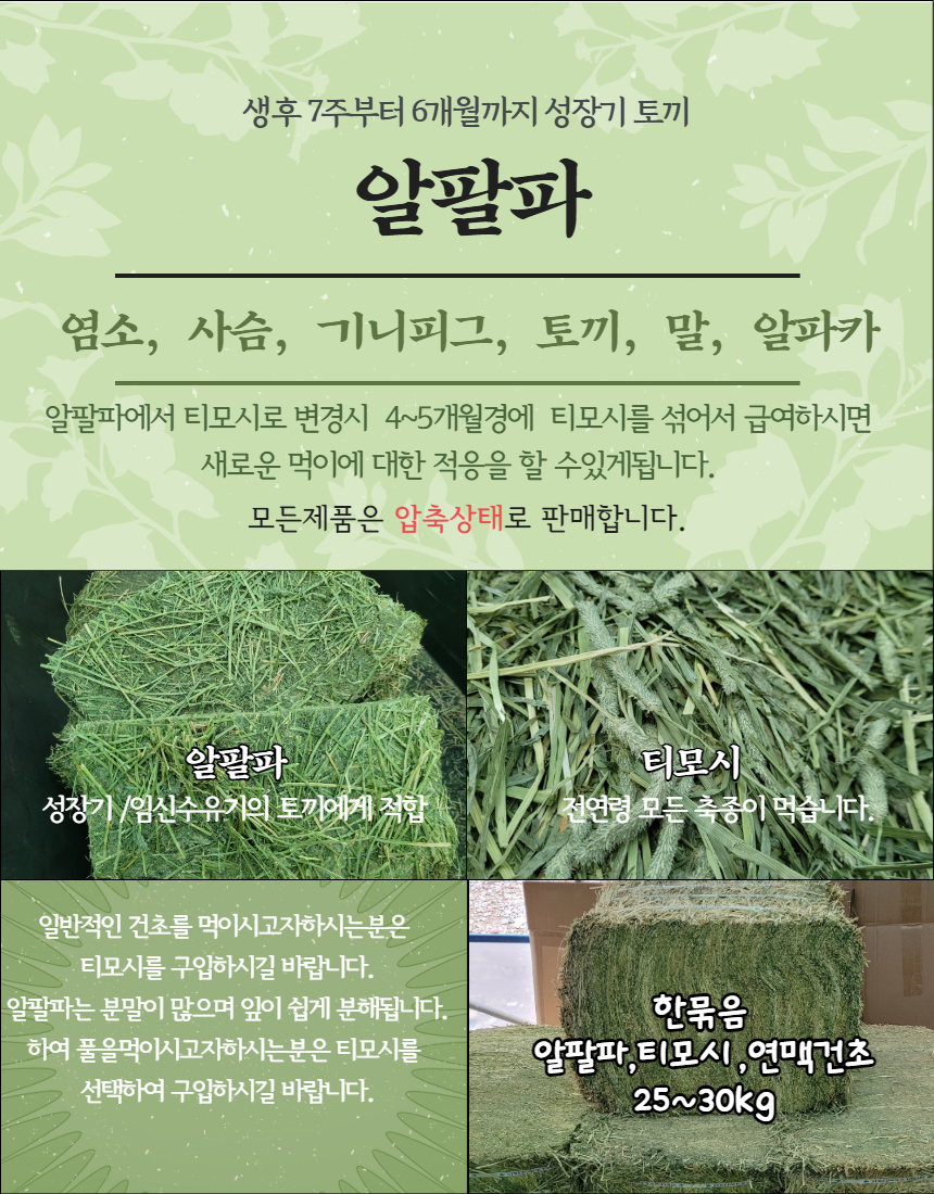 건초 슈퍼 프리미엄 티모시, 5kg, 1개 상세 이미지 3