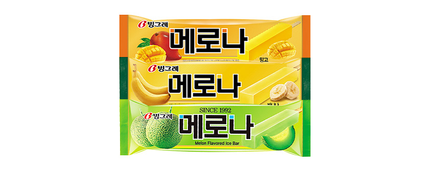 빙그레 메로나 혼합, 75ml, 멜론 10개 + 망고 10개 + 바나나 10개, 1세트